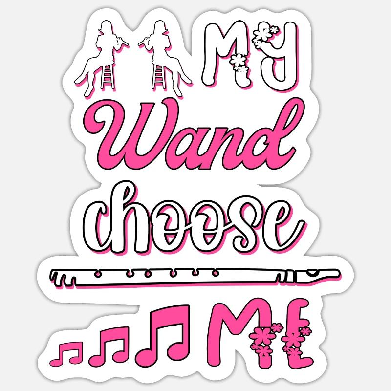 Flute player Flute player - Sticker size S (10 x 10 cm) - white matte
