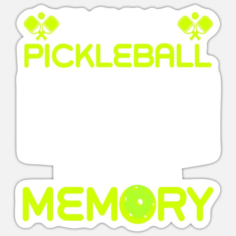 Playing Pickleball Improves Memory Dink Player - Sticker size S (10 x 10 cm) - white matte
