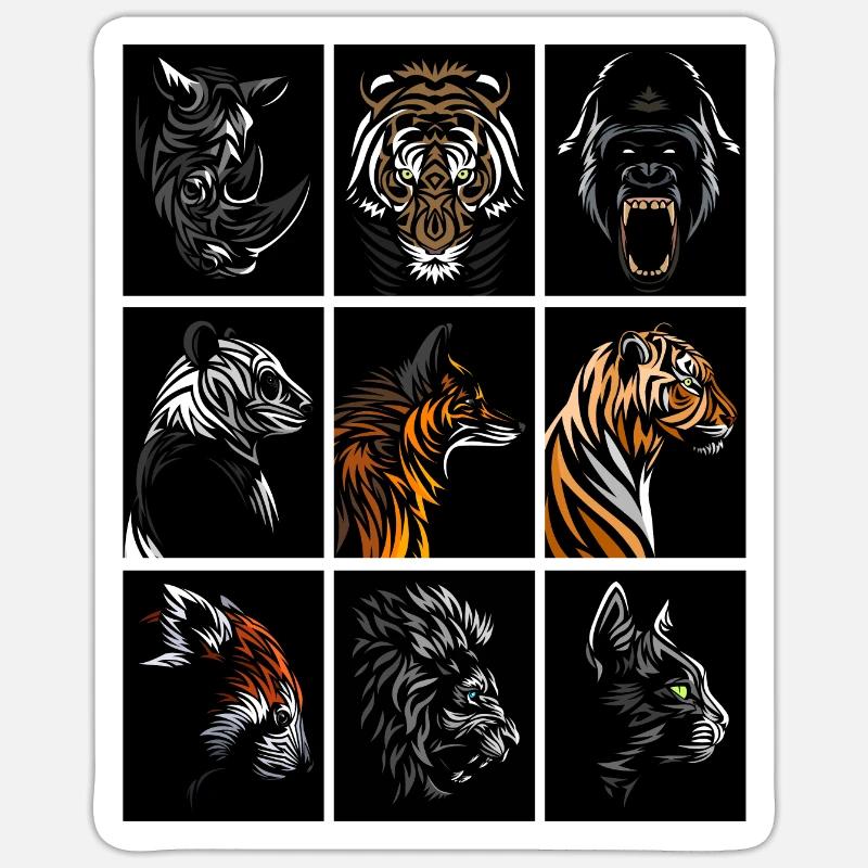 wild rectangles Sticker size S (10 x 10 cm)