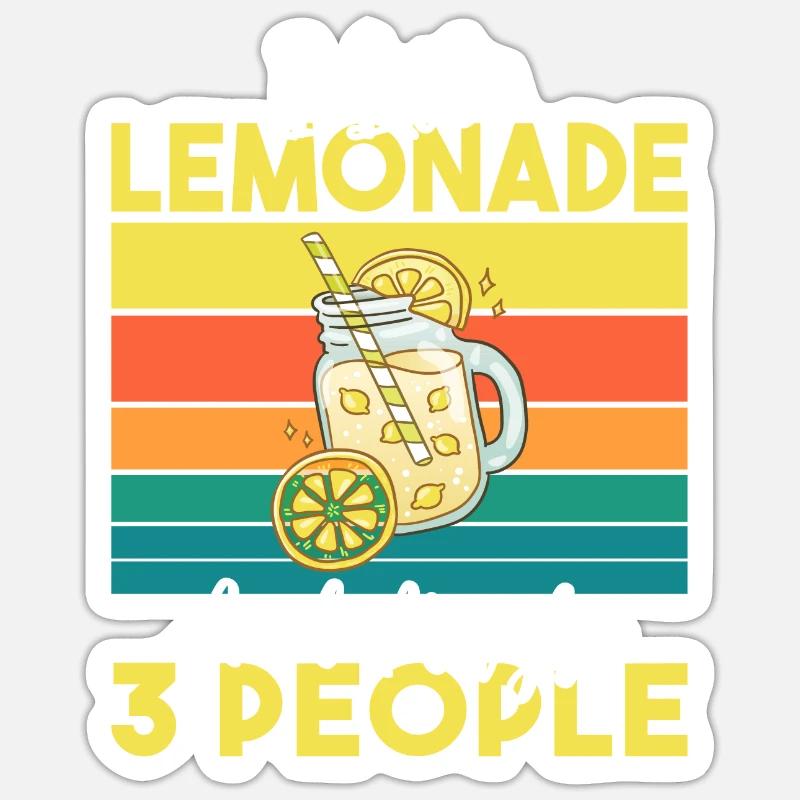 Limonade Geschenkideen - Sticker Größe S (10 x 10 cm) - Mattweiß