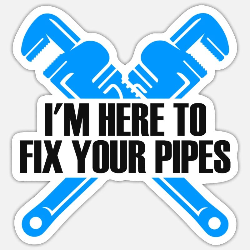 A Pipefitter Pipefitter Pipefitting - Sticker size S (10 x 10 cm) - white matte