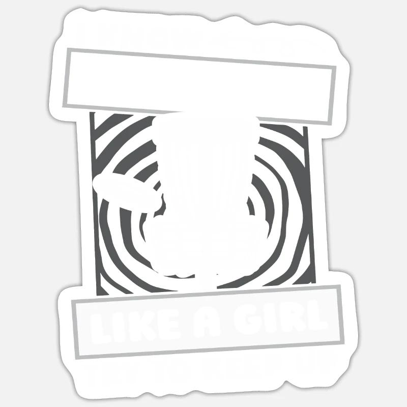 Frisbee Golf Disc Golf Filles - Sticker taille S (10 x 10 cm) - blanc mat