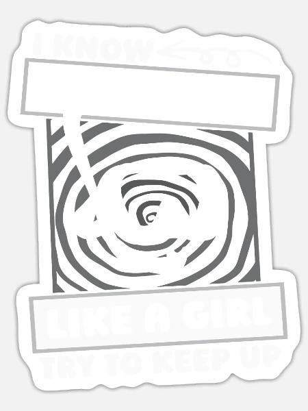 Schnorcheln Mädchen - Sticker Größe S (10 x 10 cm) - Mattweiß