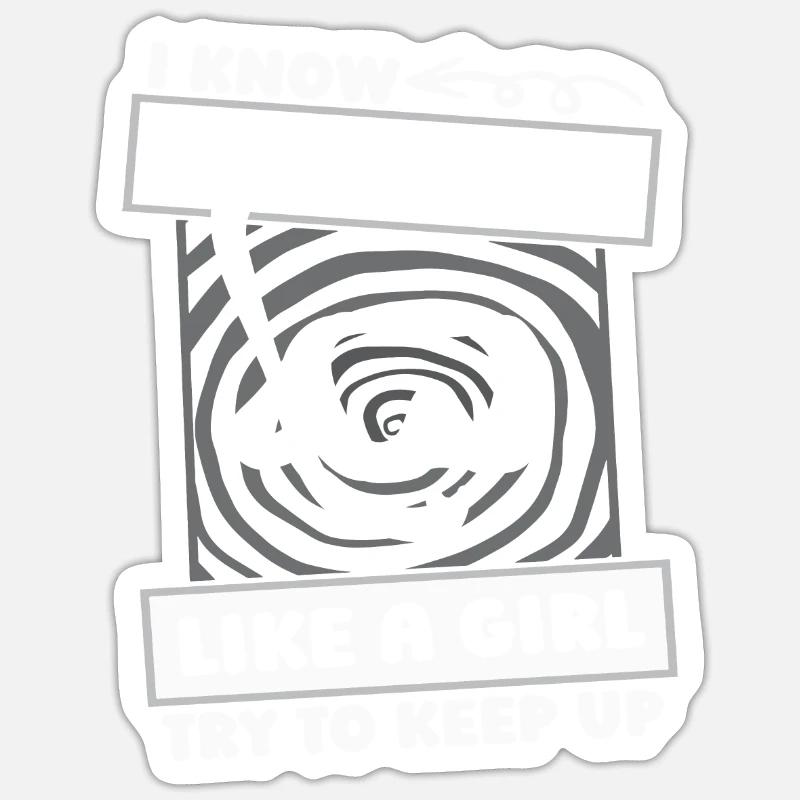 Schnorcheln Mädchen Sticker Größe S (10 x 10 cm)