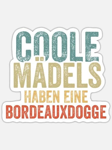 Bordeauxdogge - Sticker Größe S (10 x 10 cm) - Mattweiß