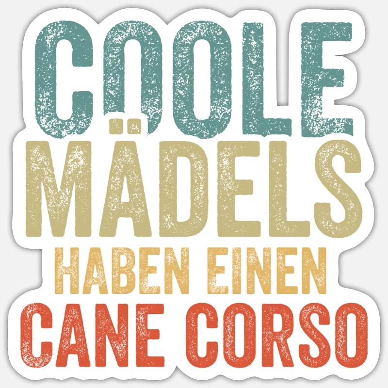 Cane Corso - Sticker Größe S (10 x 10 cm) - Mattweiß
