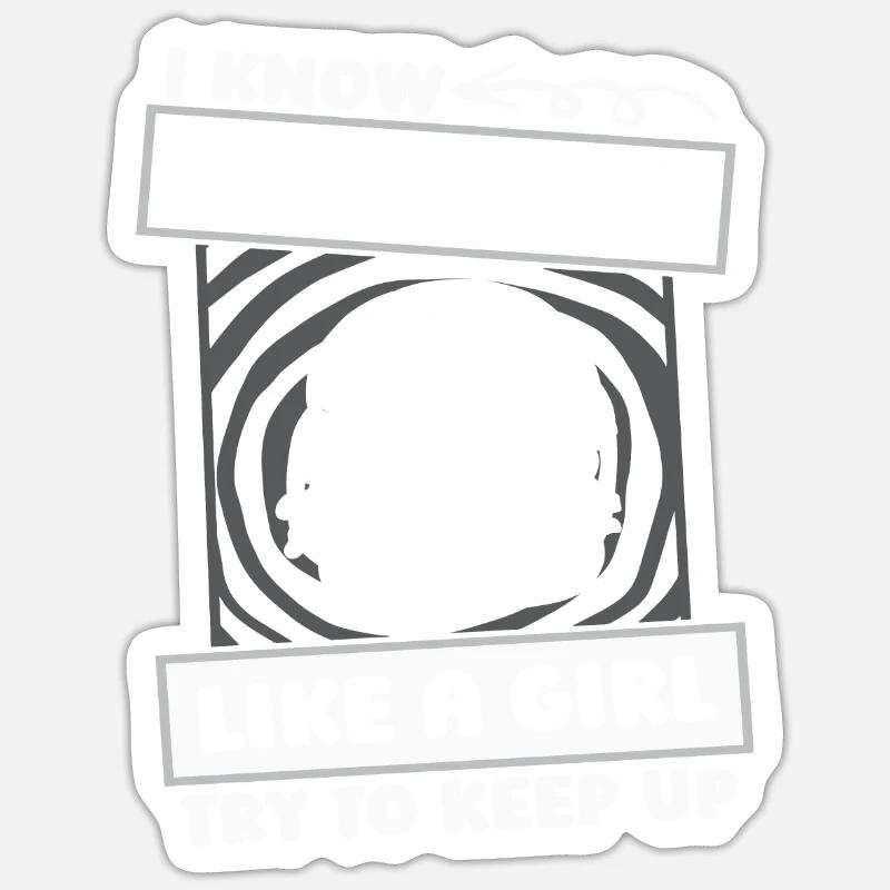 Burger Hamburger Mädchen - Sticker size S (10 x 10 cm) - white matte