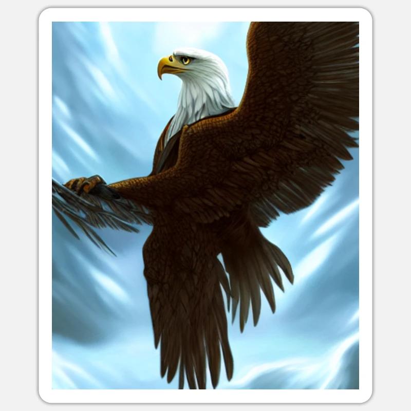Aigle - Sticker taille S (10 x 10 cm) - blanc mat