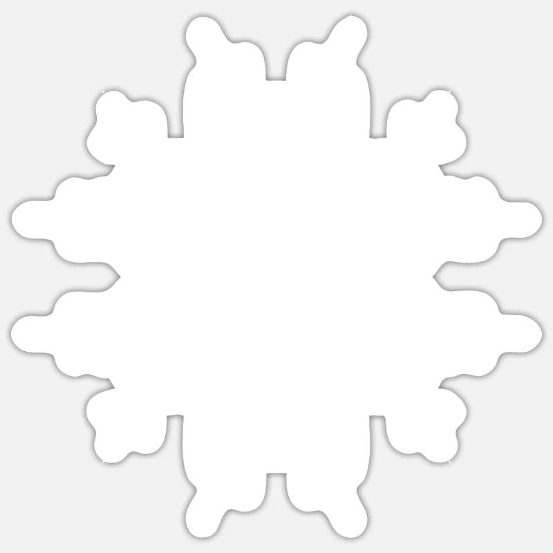 Fleurs Mandala - Sticker taille S (10 x 10 cm) - blanc mat