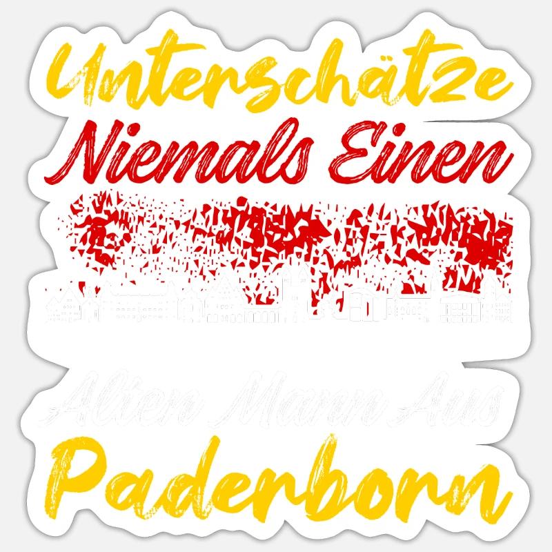 Paderborn - Sticker Größe S (10 x 10 cm) - Mattweiß