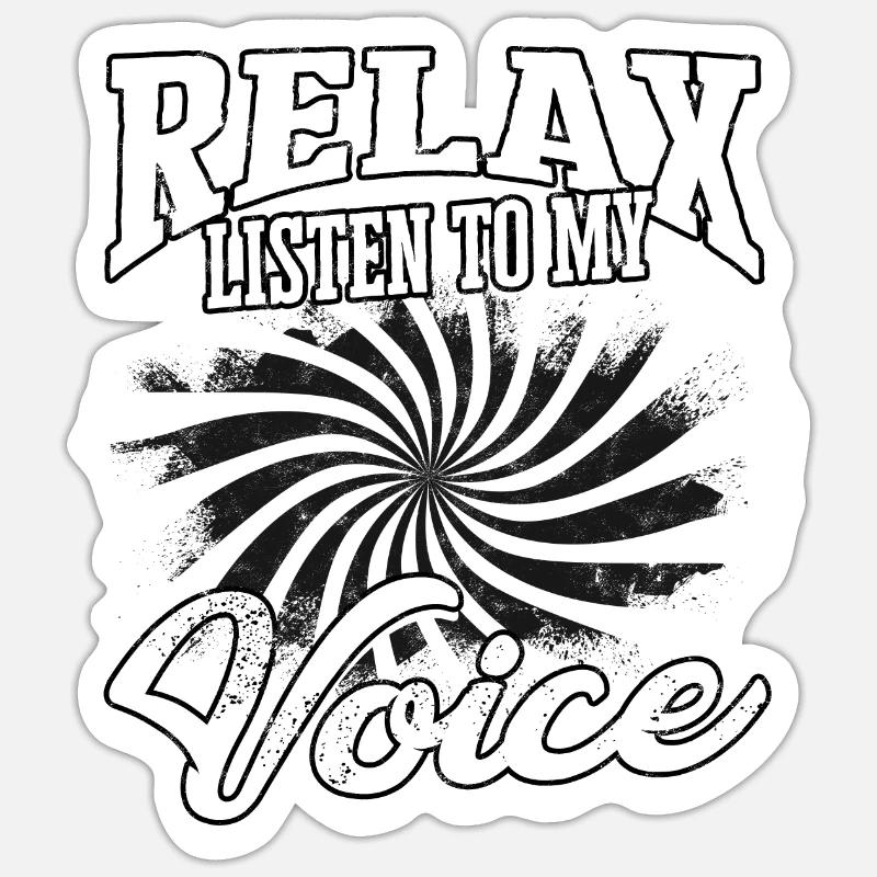 hypnotic hypnotize hypnotist - Sticker size S (10 x 10 cm) - white matte