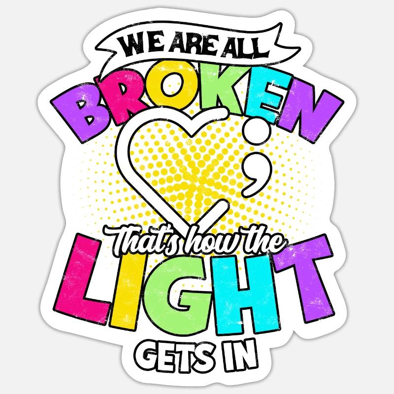 depression depressive sad gift idea unfortunate Sticker size S (10 x 10 cm)