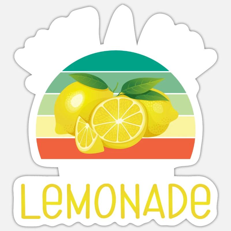 Limonade Geschenkideen - Sticker Größe S (10 x 10 cm) - Mattweiß