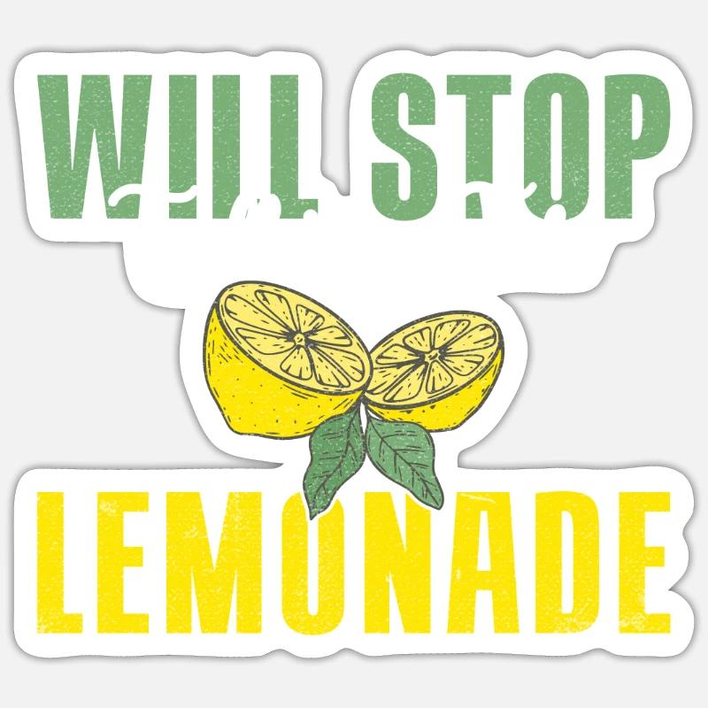 Limonade Geschenkideen Sticker Größe S (10 x 10 cm)