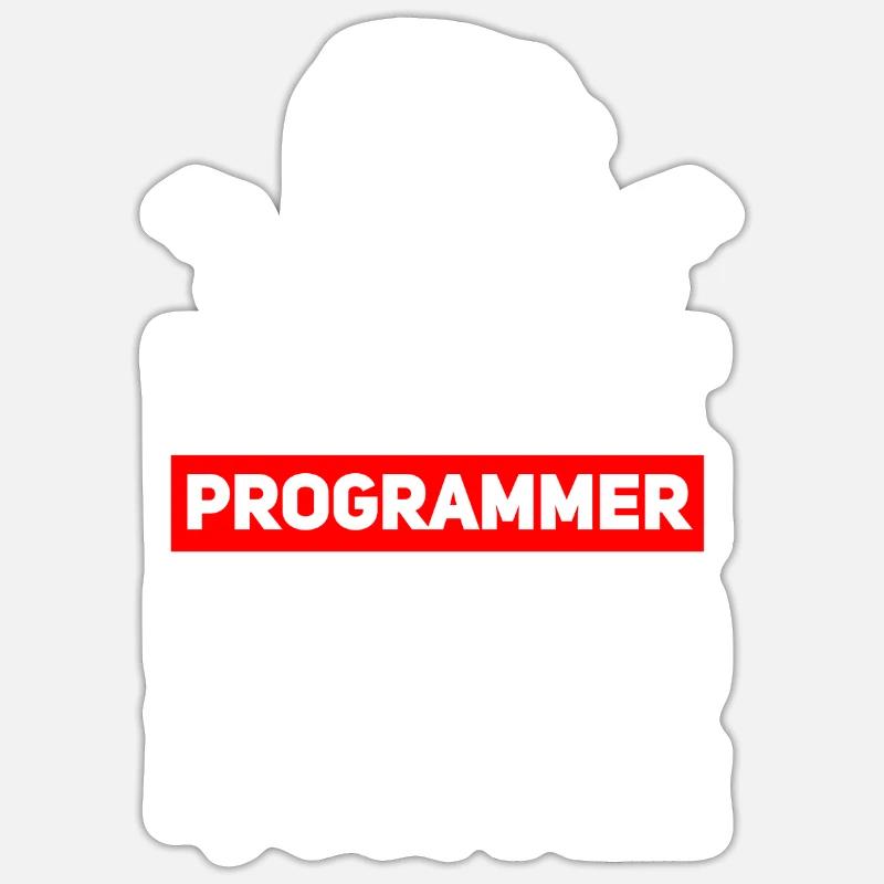 Café de programmeur amusant pour codeur Sticker taille S (10 x 10 cm)