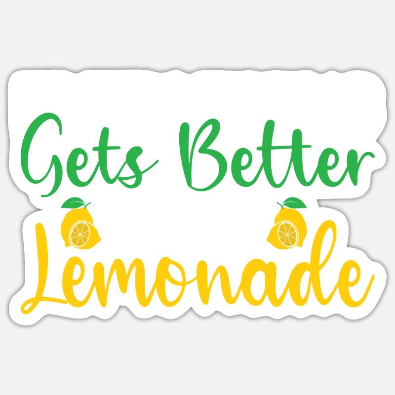 Limonade Geschenkideen - Sticker Größe S (10 x 10 cm) - Mattweiß