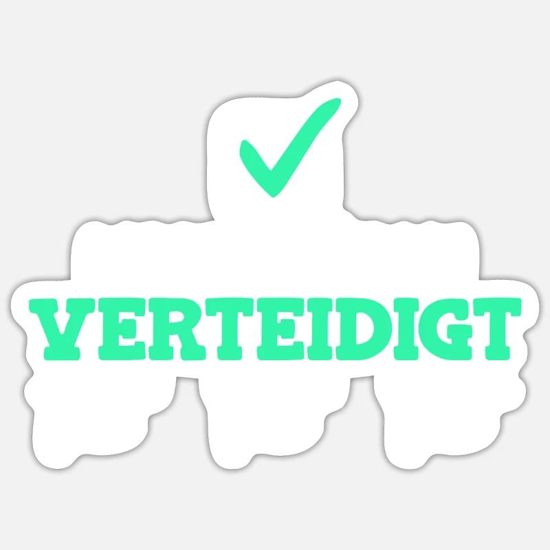 Dissertation verteidigen Doktor Ph.D Doktortitel - Sticker Größe S (10 x 10 cm) - Mattweiß