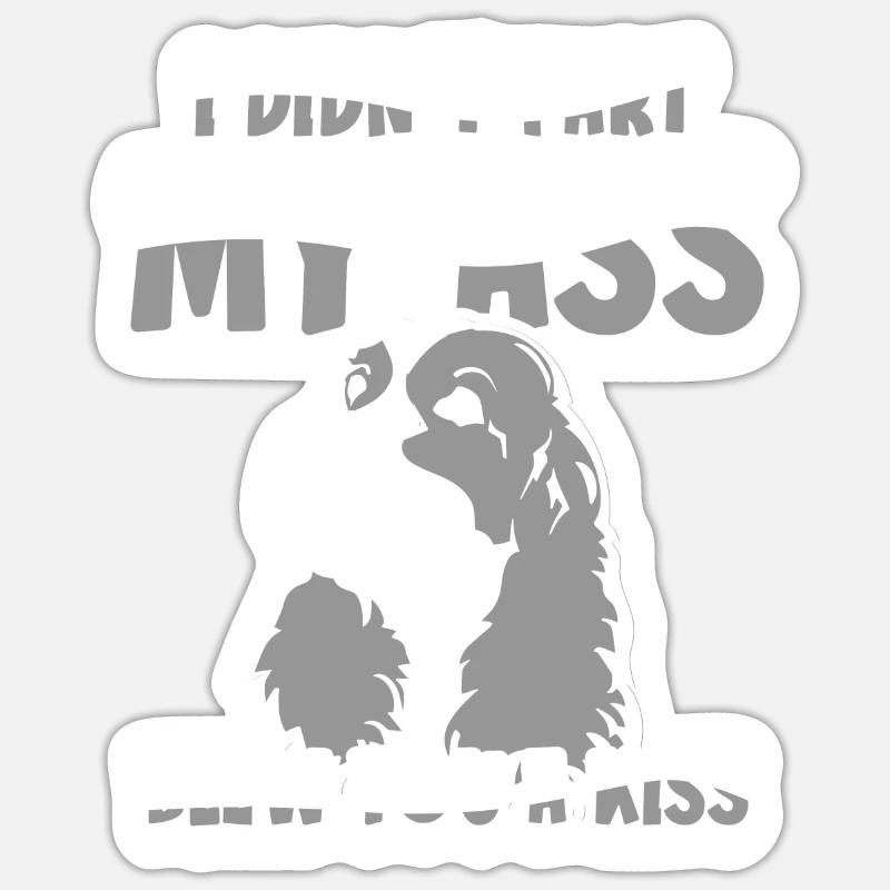 Cocker Spaniel Drôle - Sticker taille S (10 x 10 cm) - blanc mat