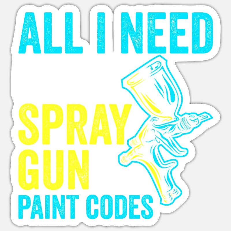 Car Painter Sprayer Paints - Sticker size S (10 x 10 cm) - white matte