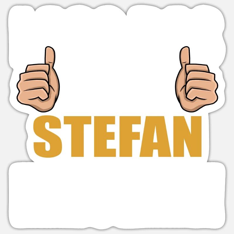 Lass das mal den Stefan machen - Sticker Größe S (10 x 10 cm) - Mattweiß