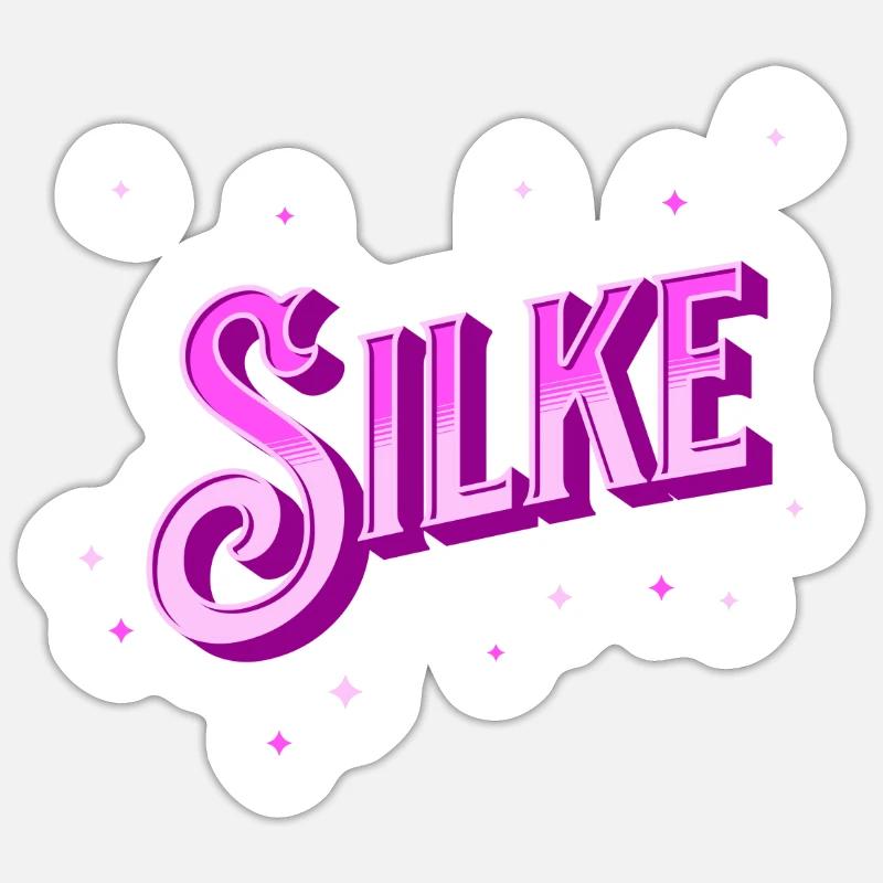 Silke name personalized Sticker size S (10 x 10 cm)