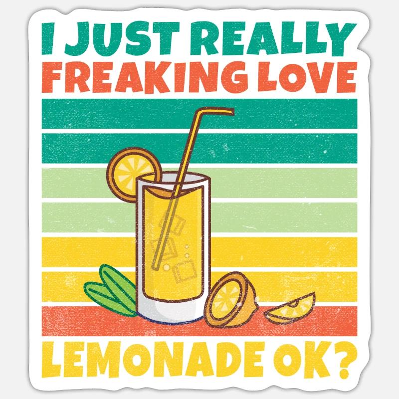 Idées cadeaux de limonade - Sticker taille S (10 x 10 cm) - blanc mat
