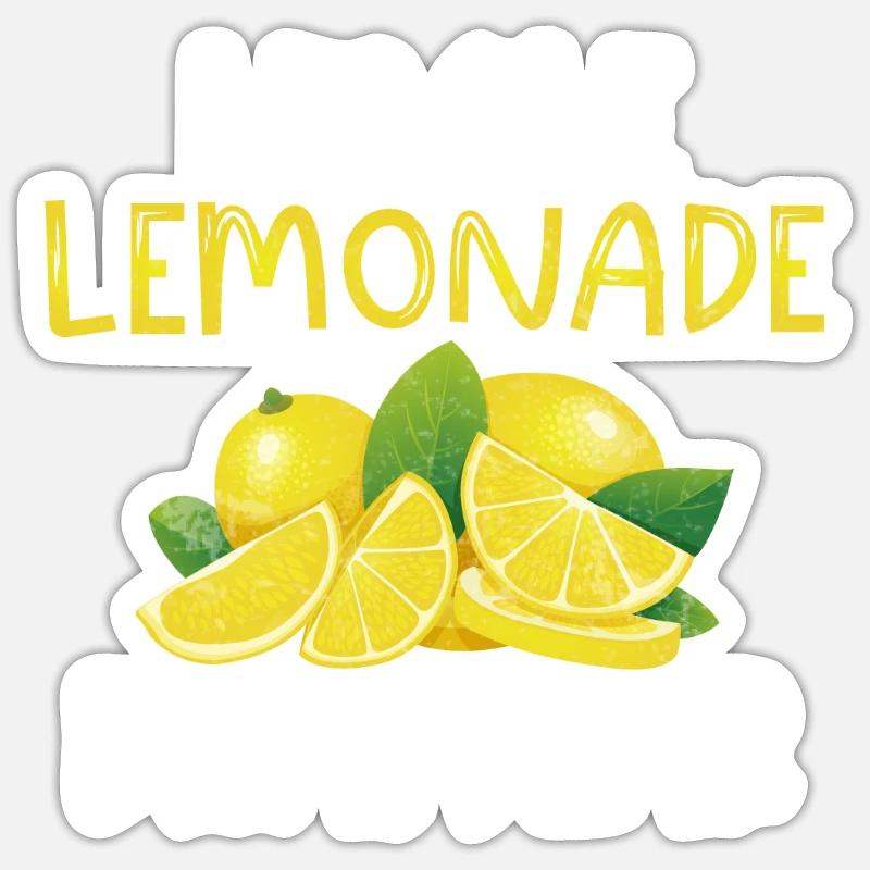 Limonade-Geschenk-Ideen - Sticker Größe S (10 x 10 cm) - Mattweiß