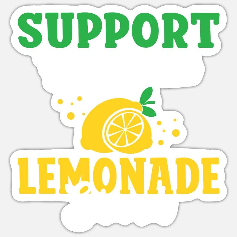 Limonade-Geschenk-Ideen - Sticker Größe S (10 x 10 cm) - Mattweiß