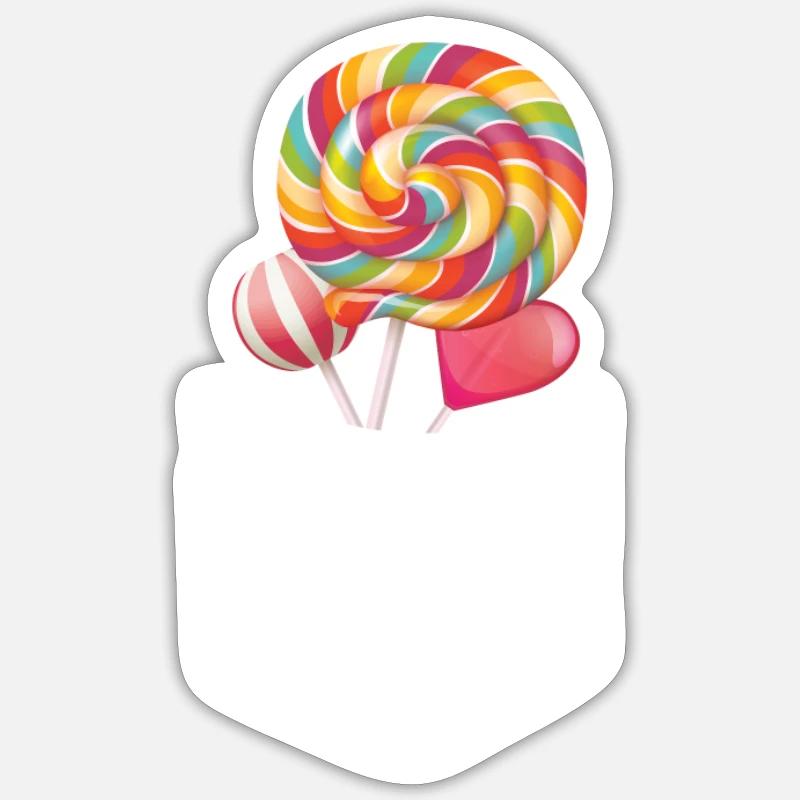 Lollipop Candy Gift - Sticker size S (10 x 10 cm) - white matte