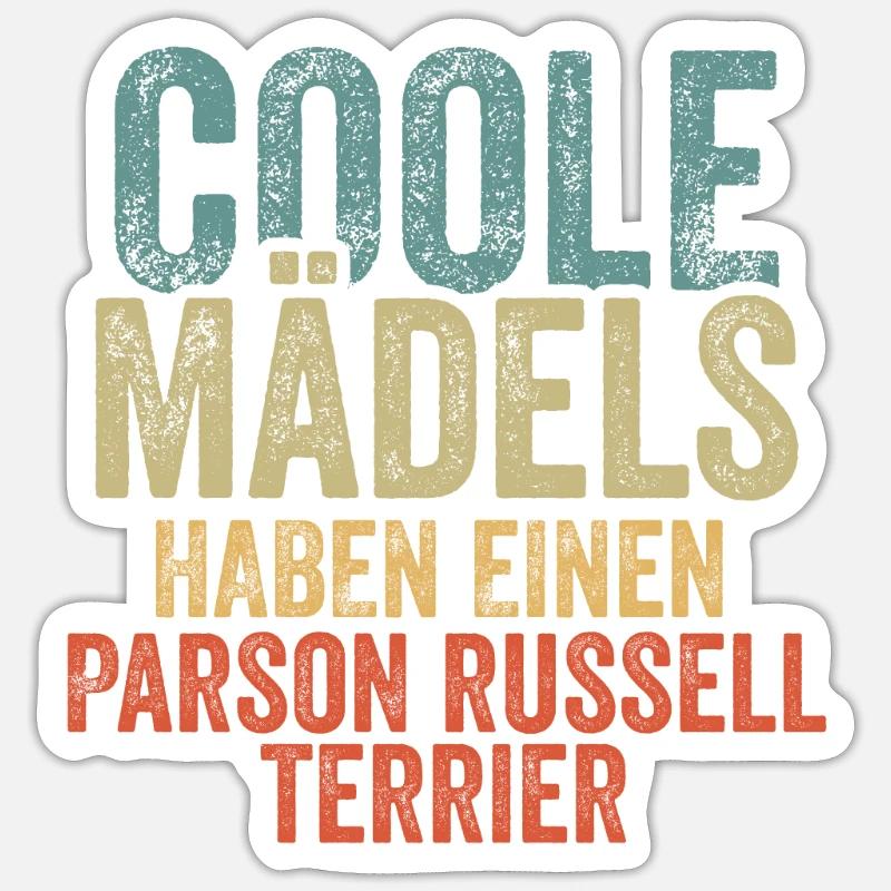 Parson Russell Terrier - Sticker Größe S (10 x 10 cm) - Mattweiß