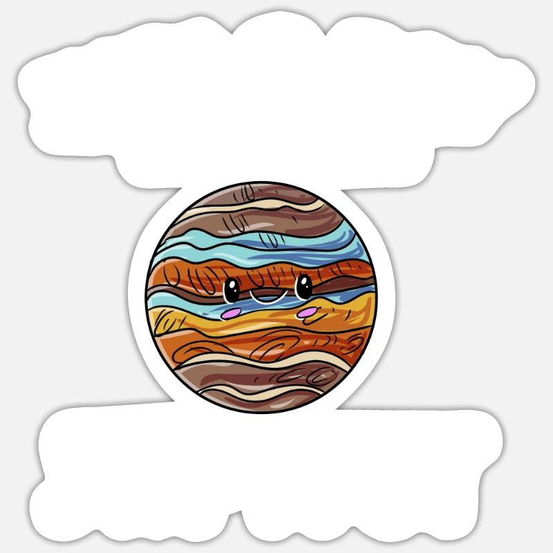 Jupiter - Sticker taille S (10 x 10 cm) - blanc mat