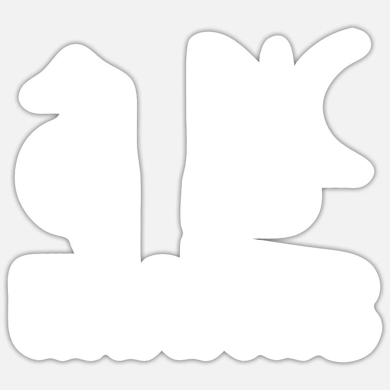 Uranus - Sticker taille S (10 x 10 cm) - blanc mat