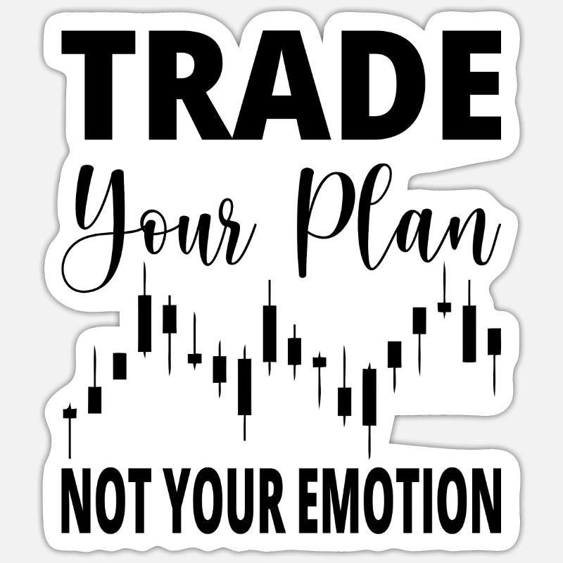 Trade your Plan Bitcoin - Sticker Größe S (10 x 10 cm) - Mattweiß