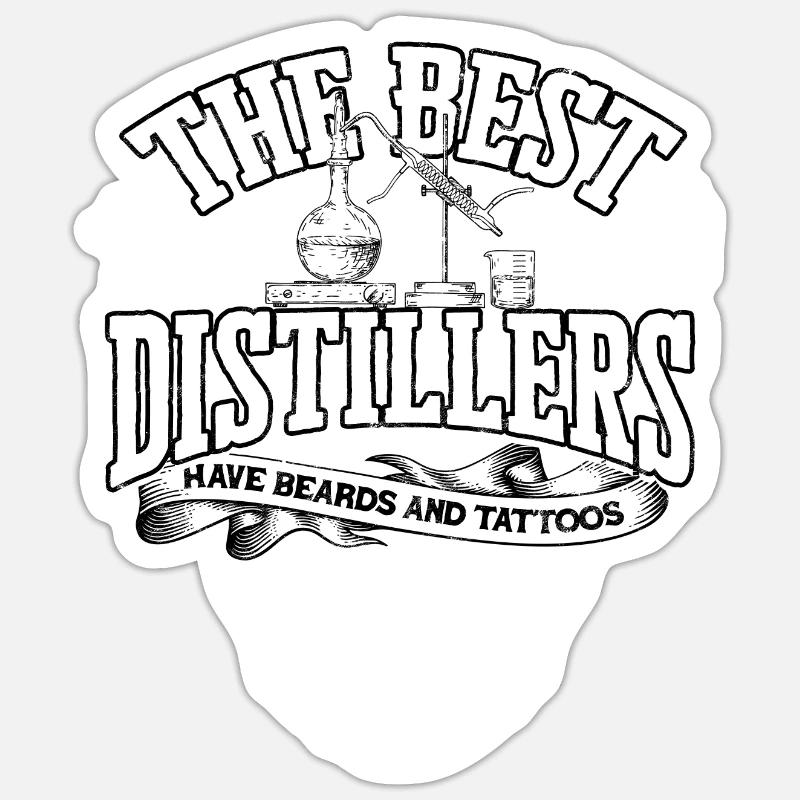 idea regalo per distillatore di grappa e whisky Adesivo