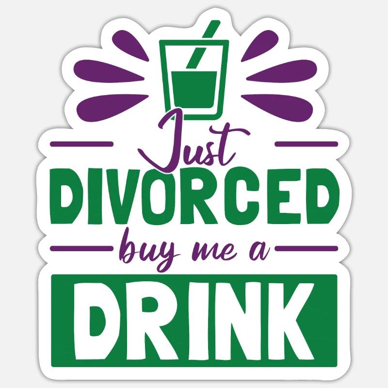 Just Divorced - Sticker size S (10 x 10 cm) - white matte