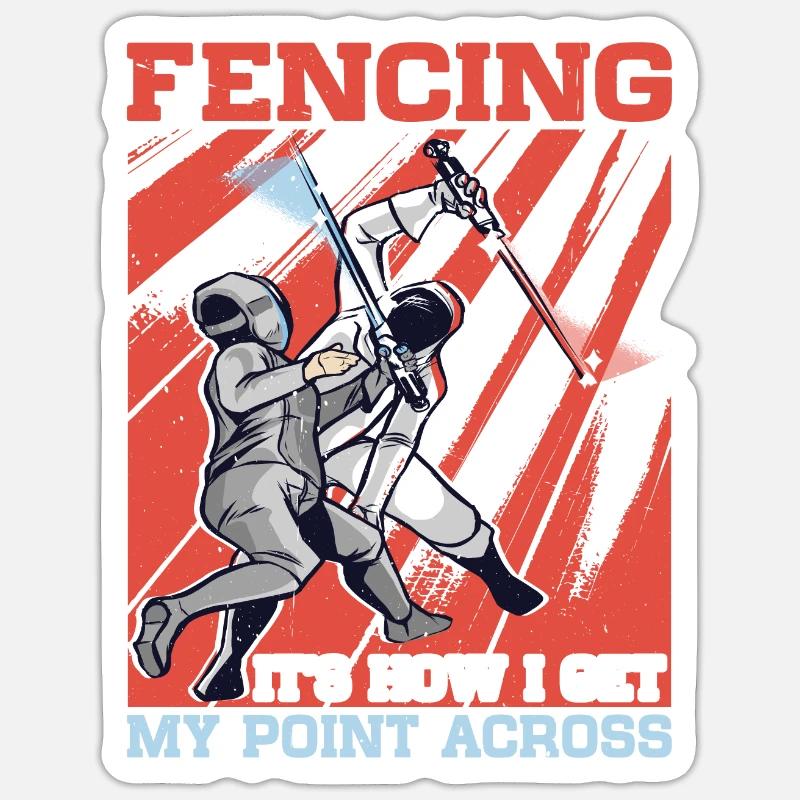 L’escrime, c’est comme ça que je fais passer mon message Sticker taille S (10 x 10 cm)