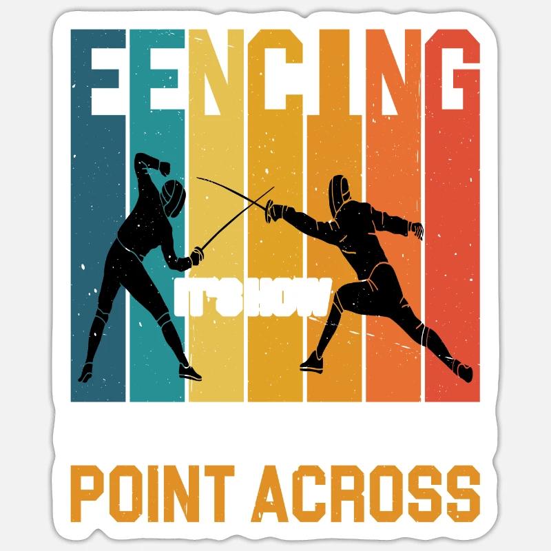 L’escrime, c’est comme ça que je fais passer mon message 2 Sticker taille S (10 x 10 cm)