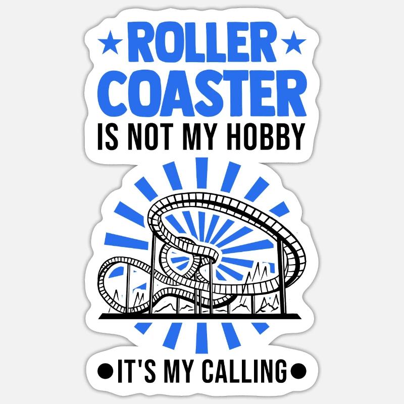 Roller Coaster HobbyRoller Coaster Ride Amusement Park Sticker size S (10 x 10 cm)