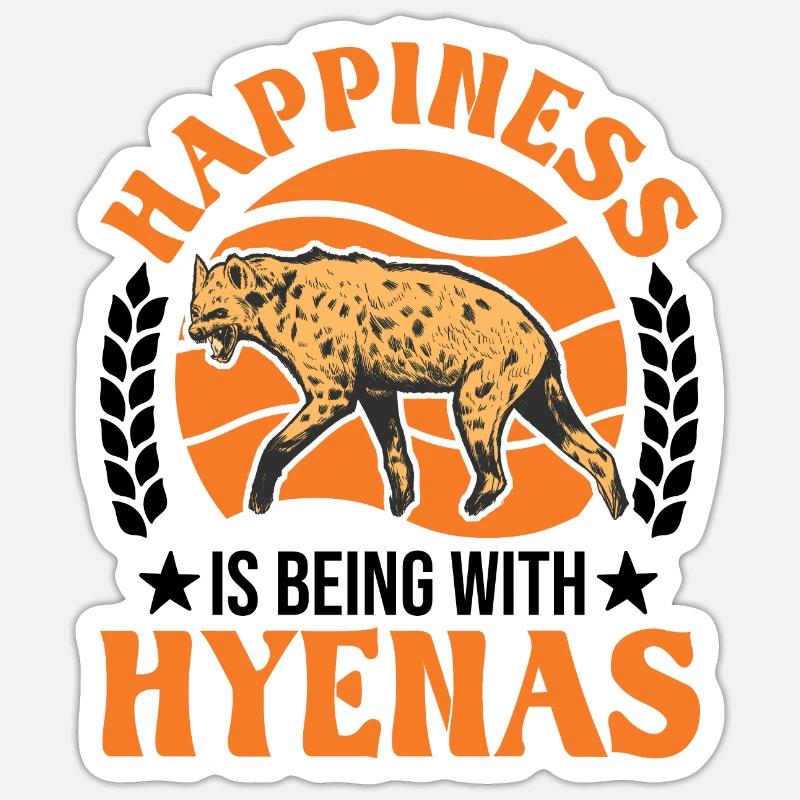 Hyäne Glück Erdwolf Hyena Sticker Größe S (10 x 10 cm)