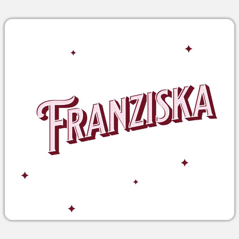 Franziska name personalized - Sticker size S (10 x 10 cm) - white matte