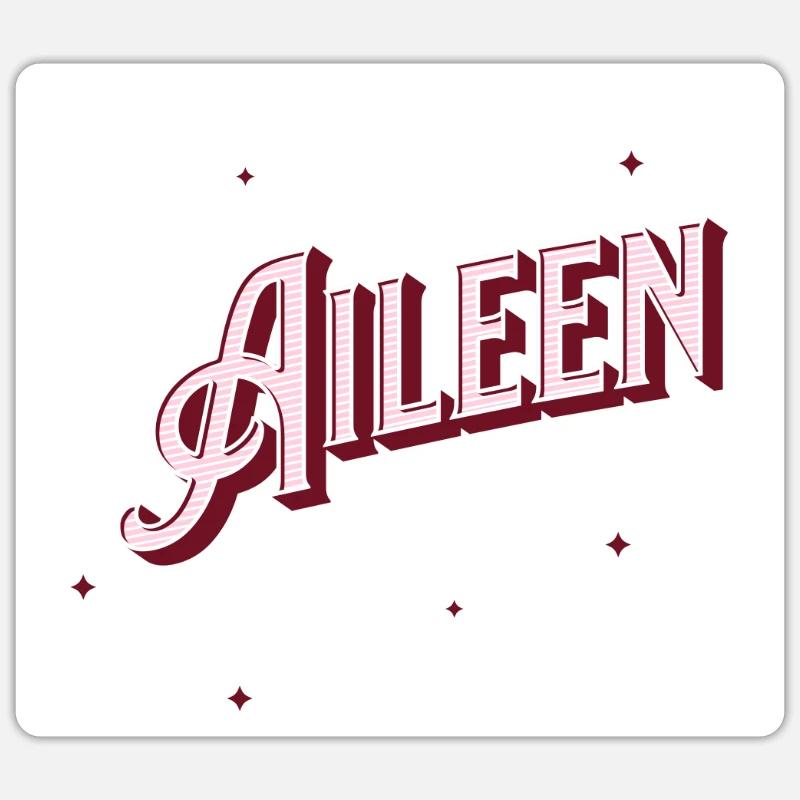 Aileen's name personalized - Sticker size S (10 x 10 cm) - white matte