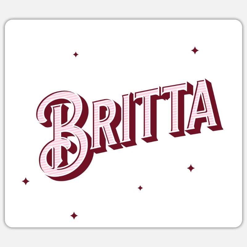 Britta name personalized Sticker size S (10 x 10 cm)