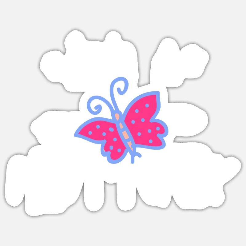 It's a flutterby | Butterfly - Sticker size S (10 x 10 cm) - white matte