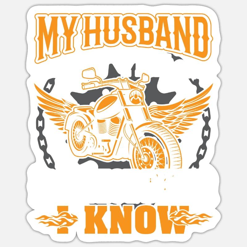 Super cool Biker Design - Sticker Größe S (10 x 10 cm) - Mattweiß