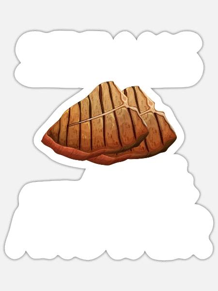 Steak Lover Steak Geschenk - Sticker Größe S (10 x 10 cm) - Mattweiß