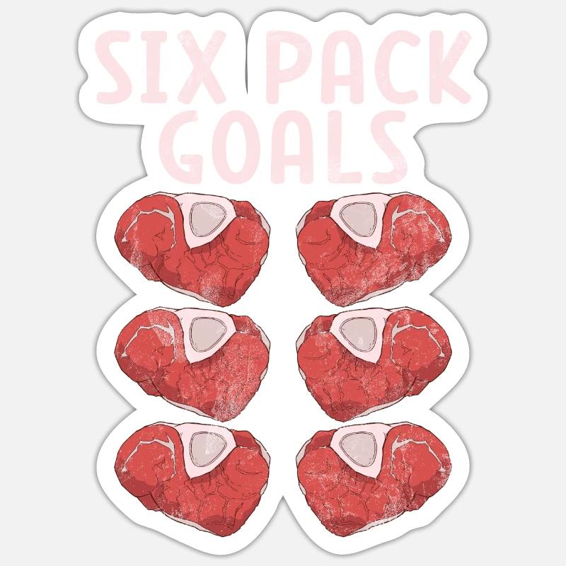 Steak Lover Steak Gift - Sticker size S (10 x 10 cm) - white matte
