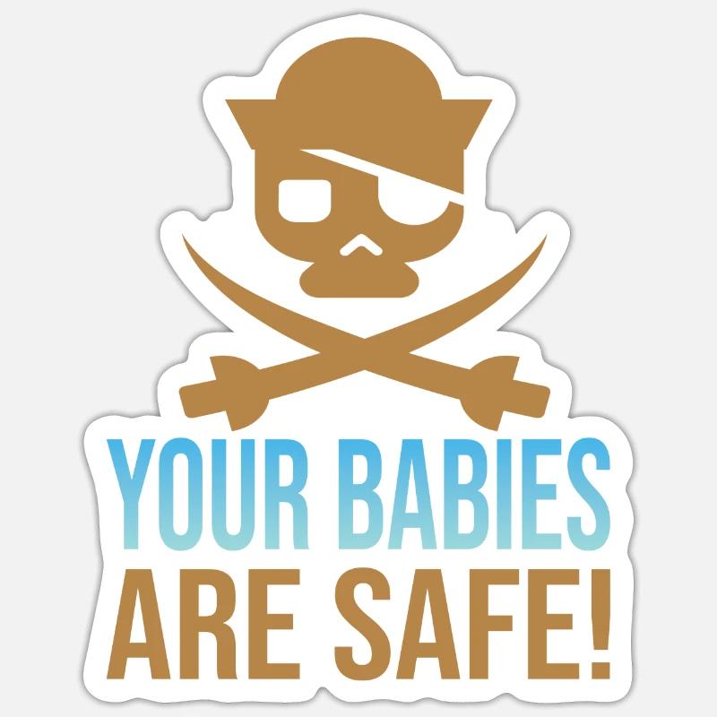 Babysitter - Sticker Größe S (10 x 10 cm) - Mattweiß