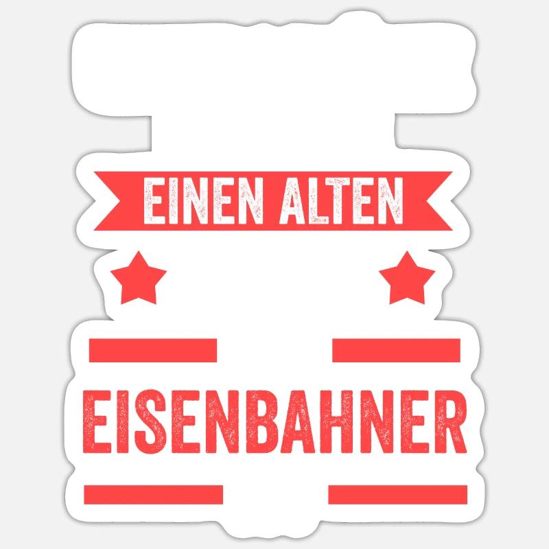 Eisenbahner Beruf Eisenbahn Geschenk - Sticker Größe S (10 x 10 cm) - Mattweiß