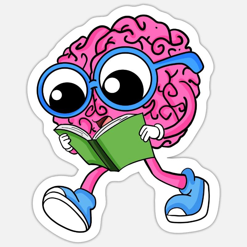 Brain reading Sticker size S (10 x 10 cm)