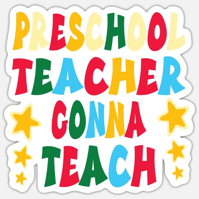 Kindergarten - Sticker Größe S (10 x 10 cm) - Mattweiß